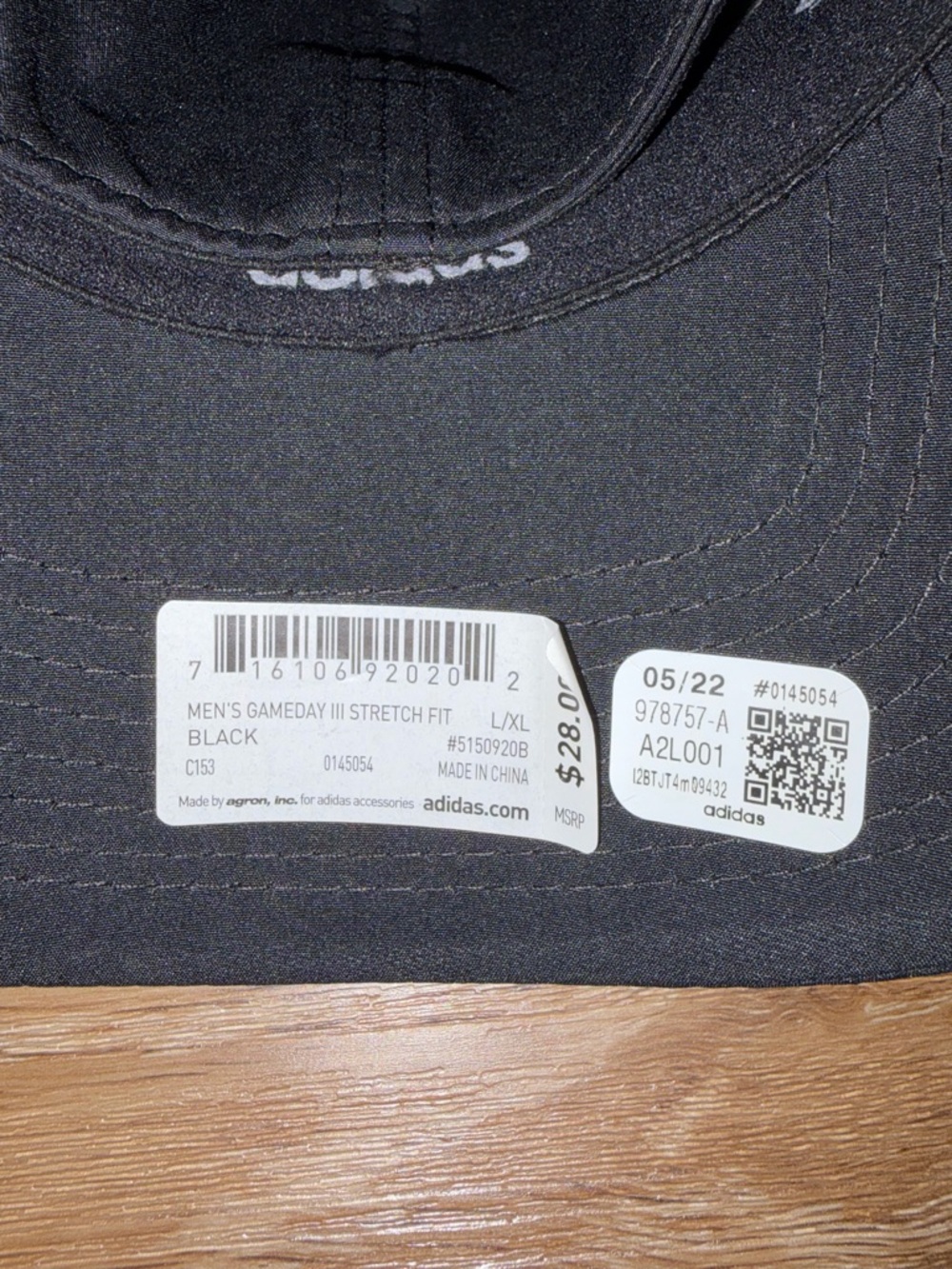 Adidas Men's Gameday III Golf Hat Black L/XL Aeroready Cap Stretch Fit New Tags - Picture 9 of 11